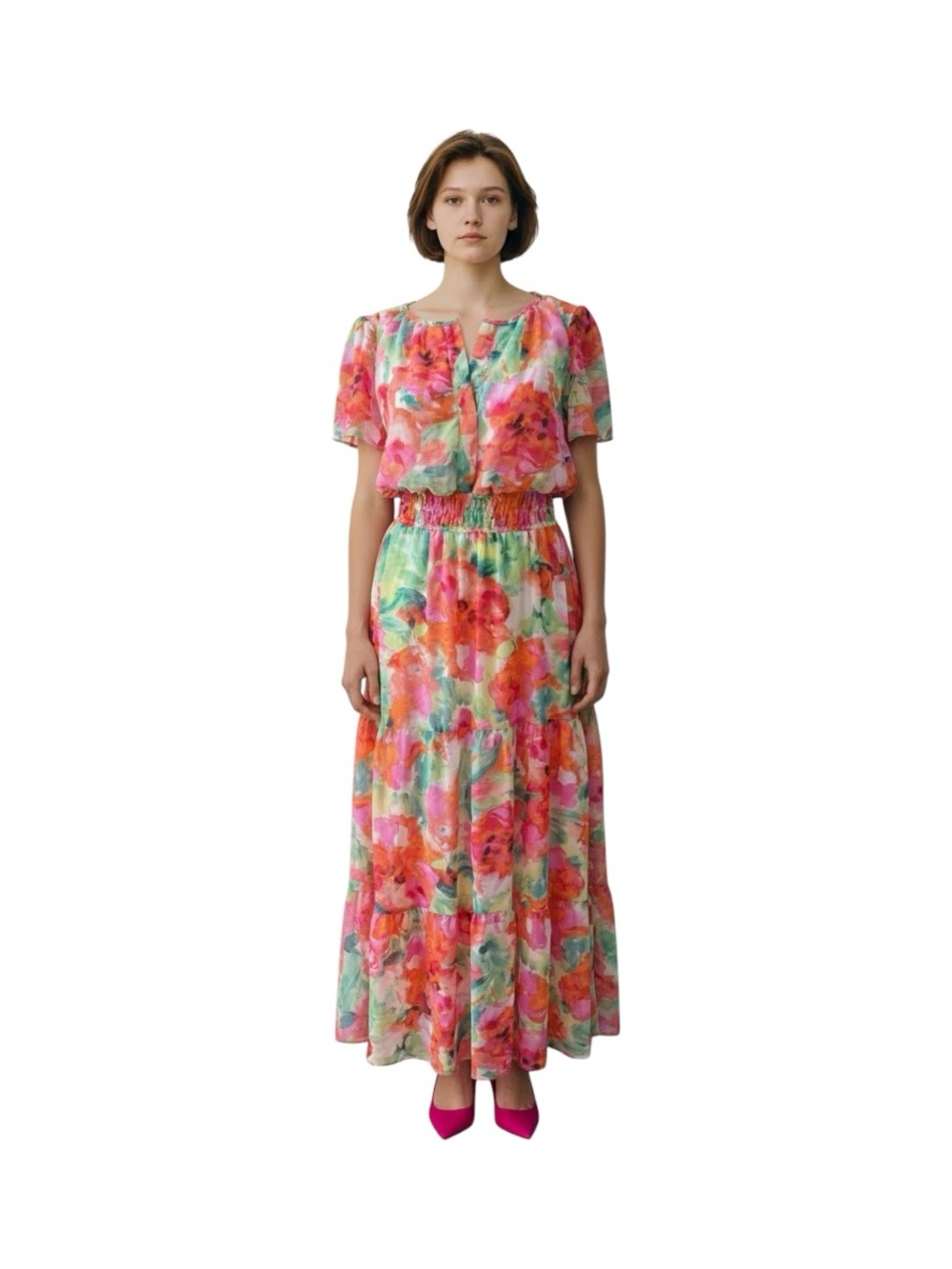 CYNTHIA ROWLEY Floral Maxi Dress